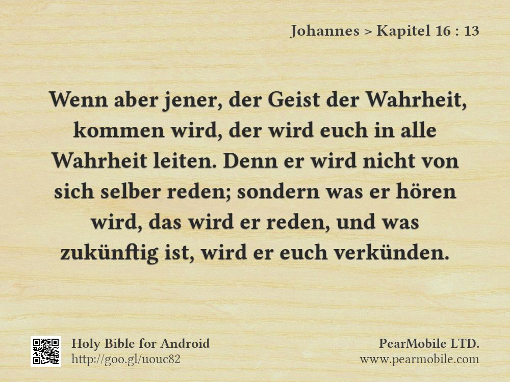 Johannes, Kapitel 16:13
